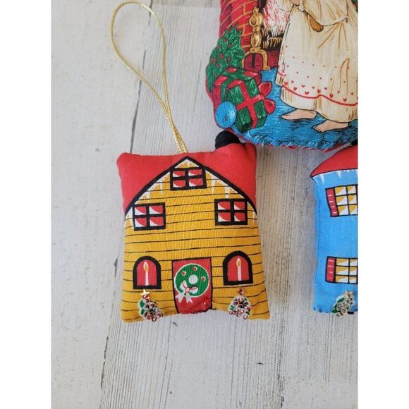Mini plush house pillow girl Victorian ornament set Xmas - Picture 3 of 8